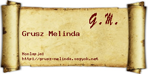 Grusz Melinda névjegykártya