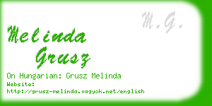 melinda grusz business card